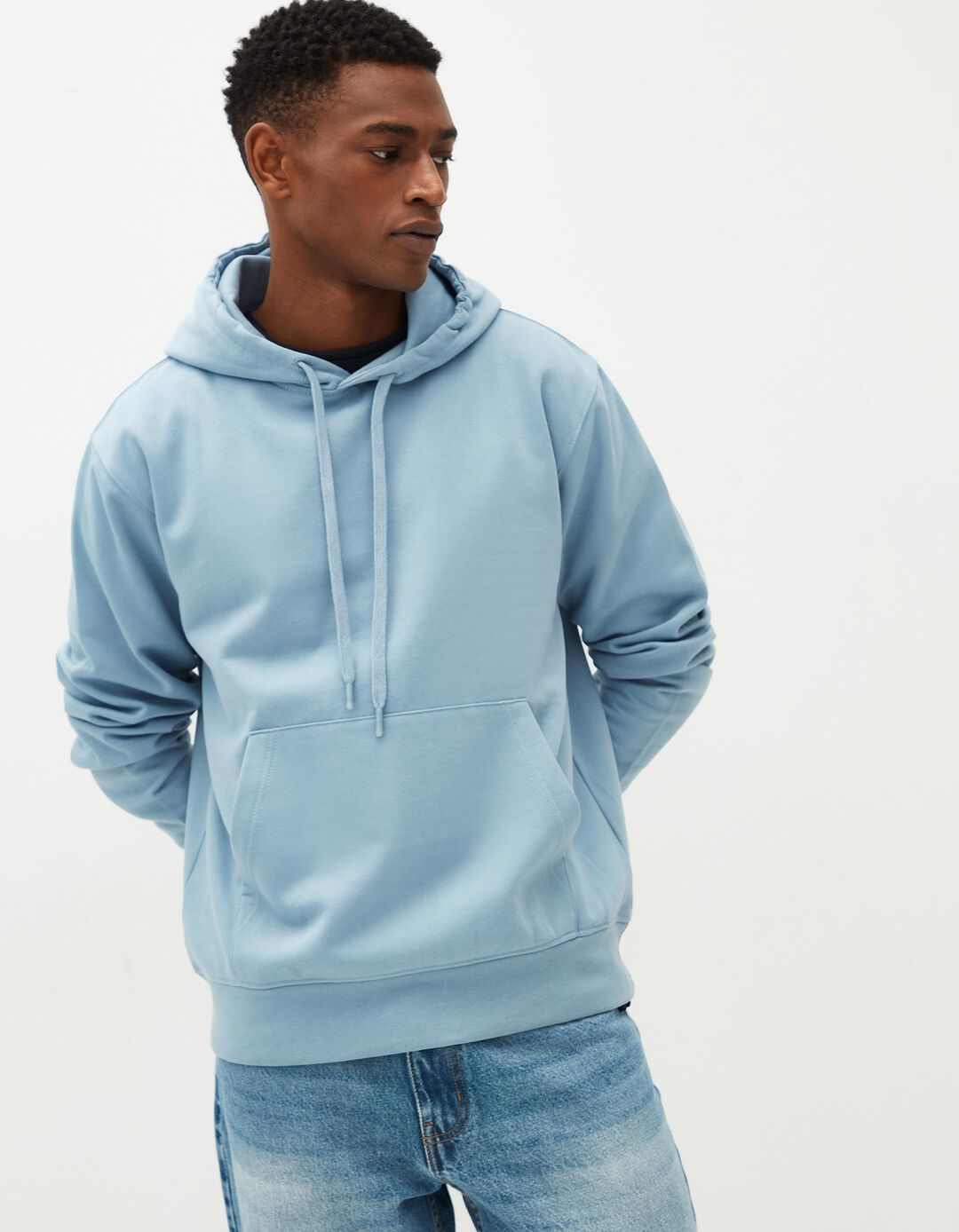 Sweatshirt de Felpa Capuz, Homem, Azul
