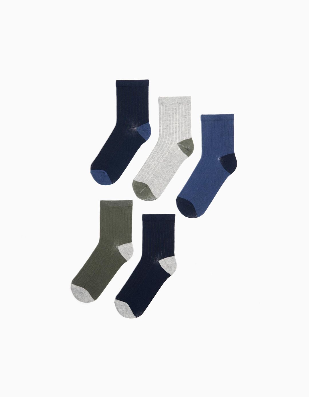 Pack 5 Pares de Meias Altas, Menino, Multicor