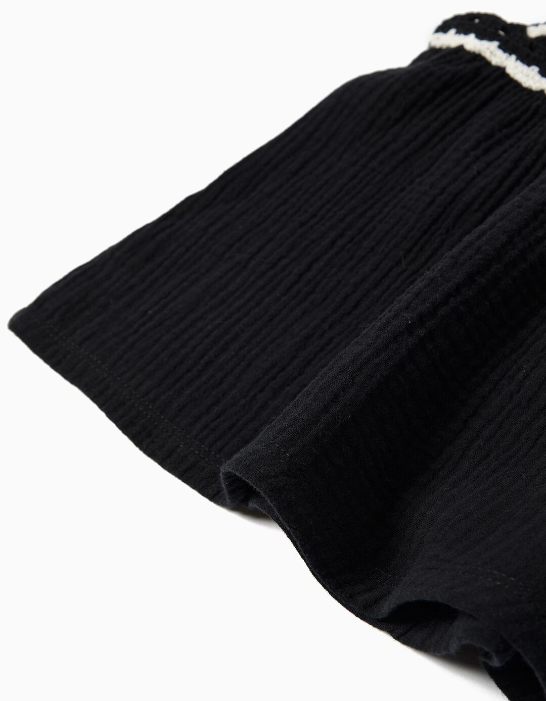 Top Crochet, Menina, Preto 