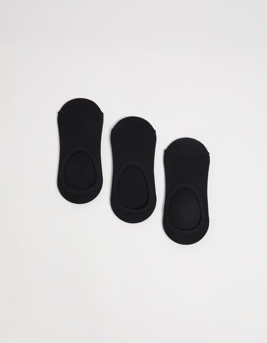 Comprar Online Pack 3 Pares de Meias Invisíveis, Mulher, Preto