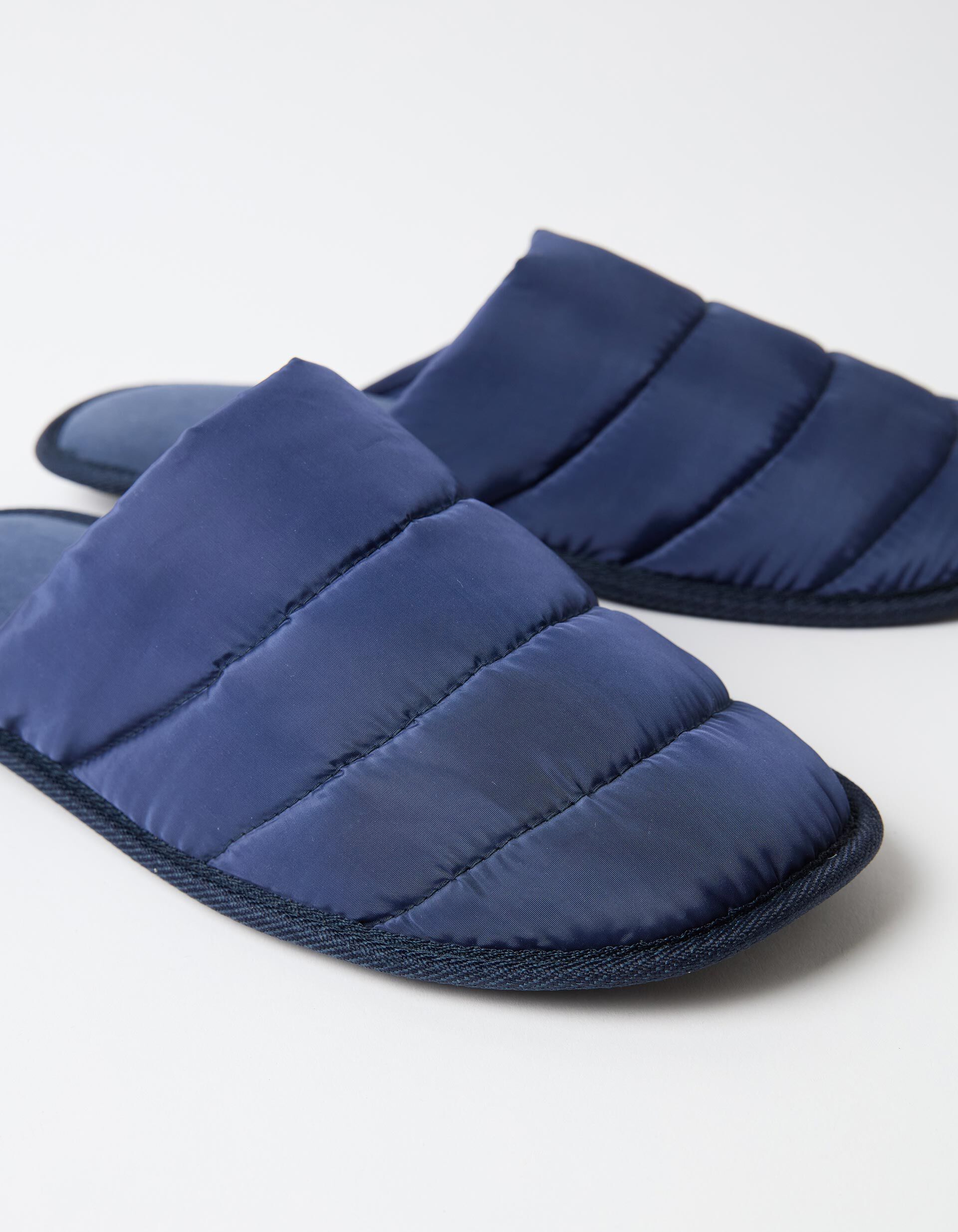 Comprar Online Chinelos De Quarto Acolchoados, Homem, Azul Escuro