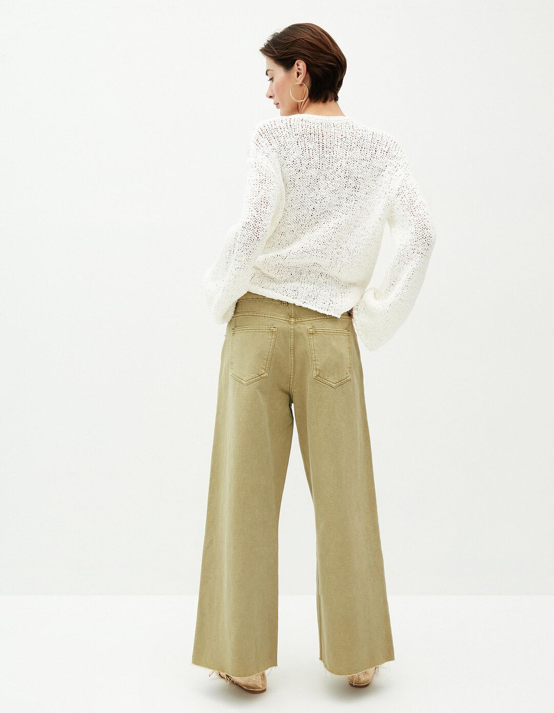 Calças Culotte, Mulher, Verde 