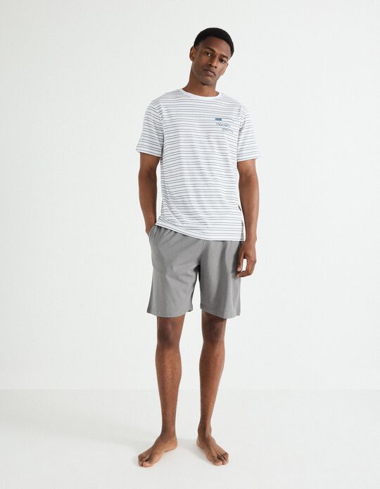 Comprar Online Pijama Riscas, Homem, Branco 