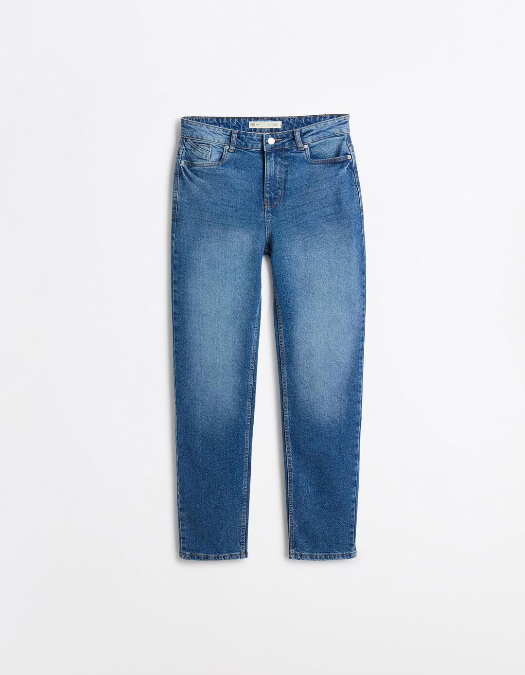 Cal&ccedil;as de Ganga 'Tapered Mom Fit', Mulher, Azul 