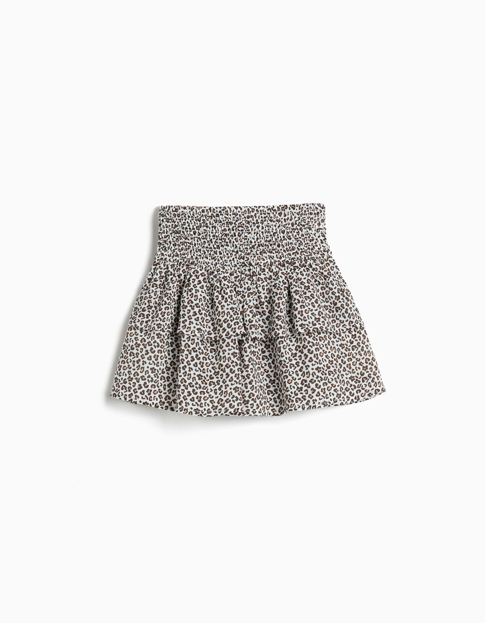 Comprar Online Saia com Folhos, Menina, Branco