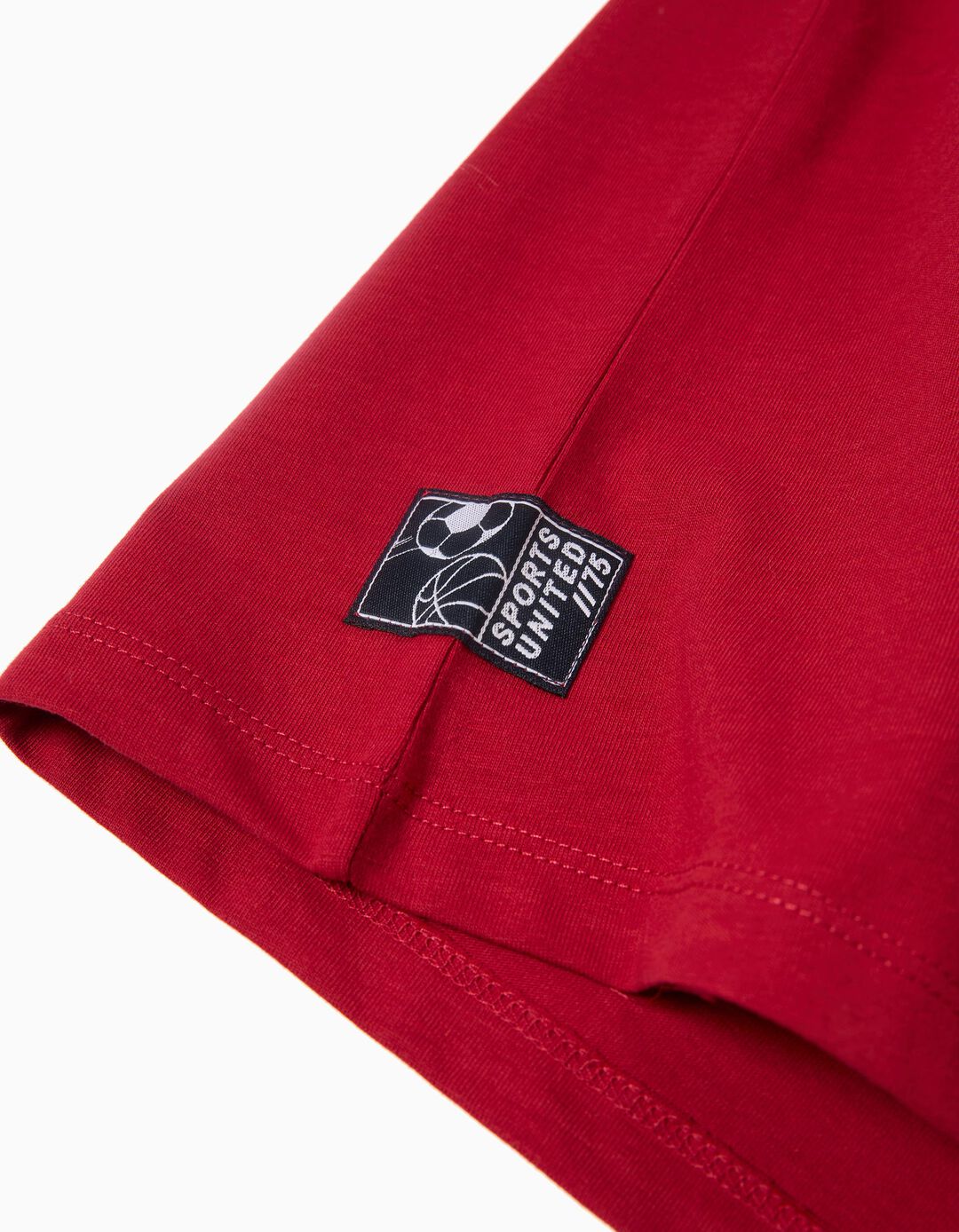 T-shirt Print, Menino, Vermelho Escuro 