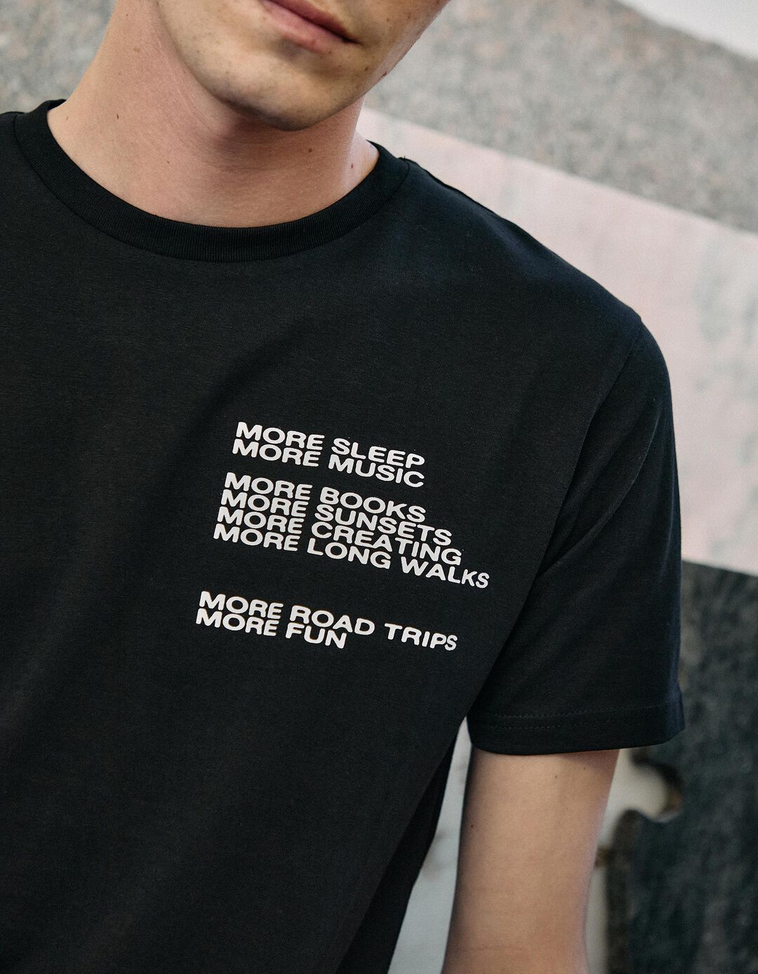 T-shirt Print, Homem, Preto