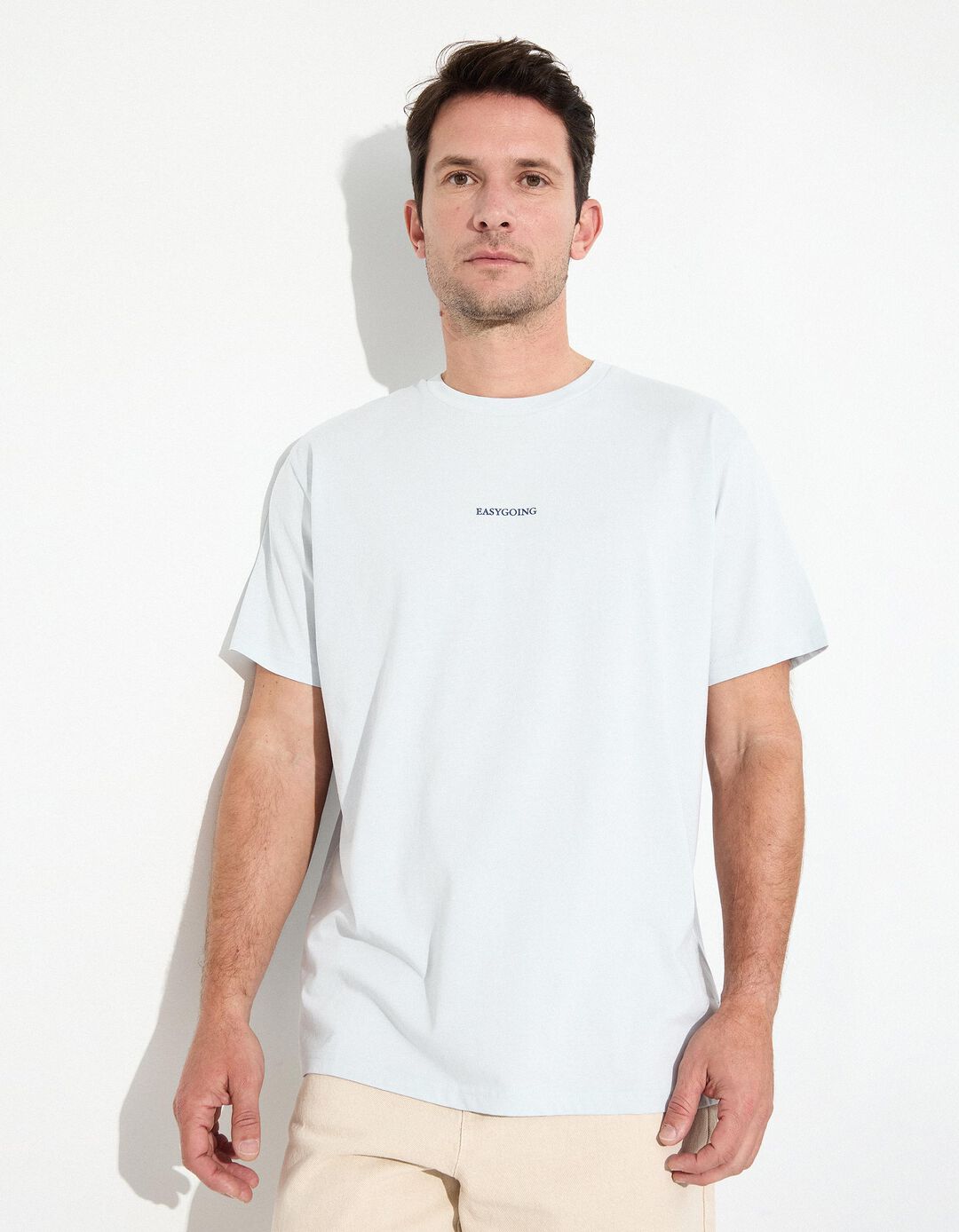 T-shirt 'Relaxed Fit', Homem, Azul Claro 