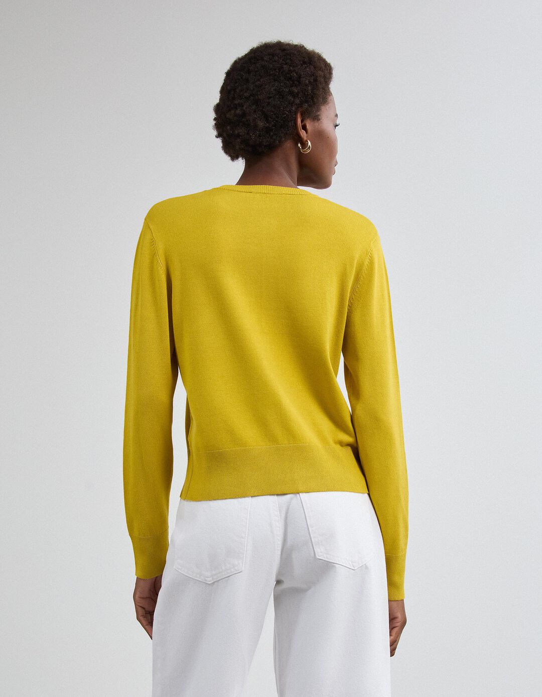 Casaco De Malha, Mulher, Amarelo