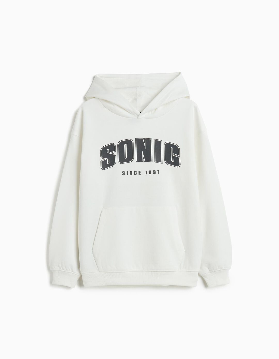 Sweatshirt Capuz 'Sonic', Menino, Branco