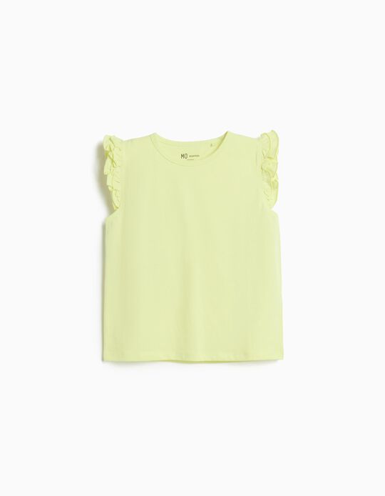 Comprar Online T-shirt Folhos, Menina, Amarelo Claro