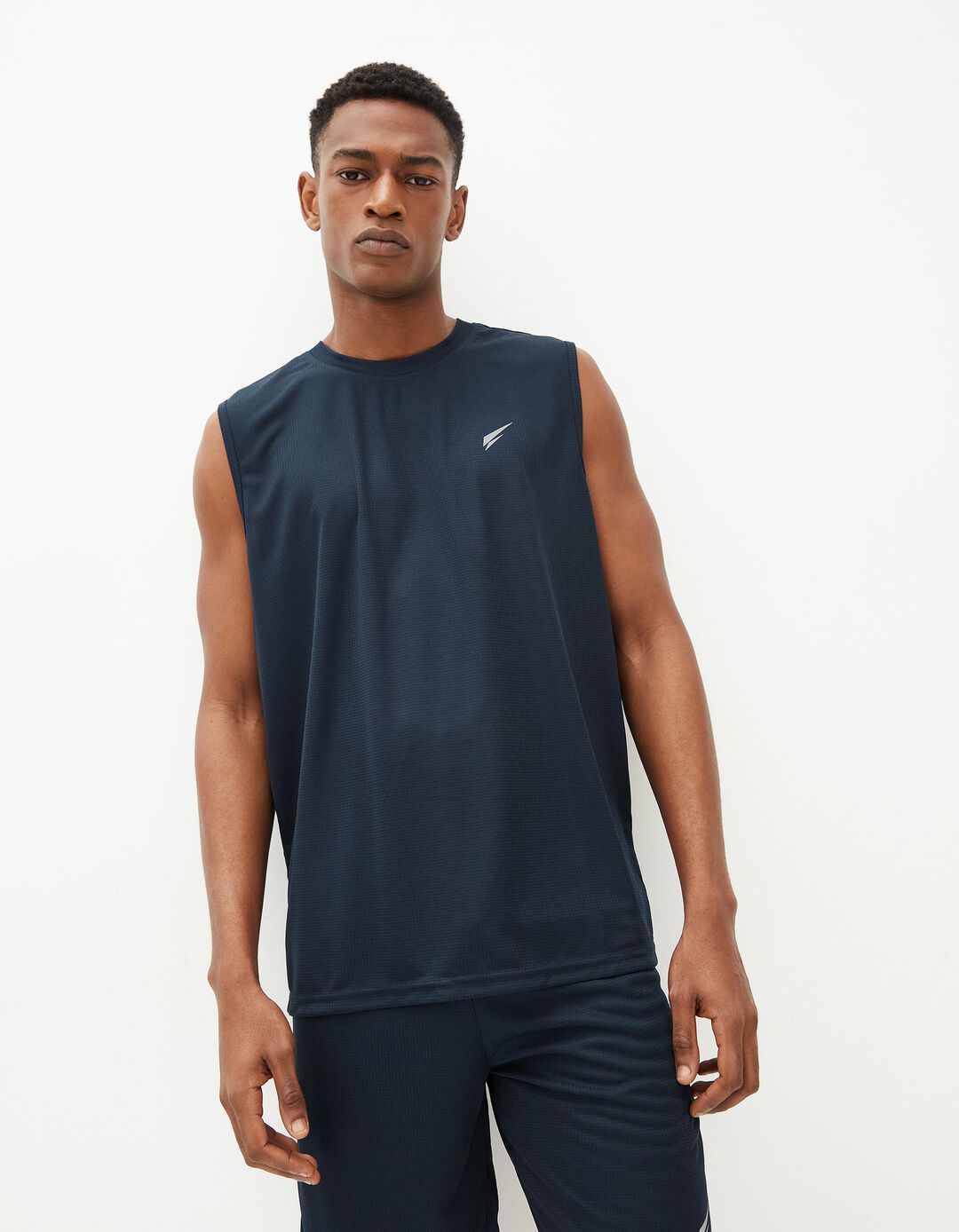 Tank Top Técnico, Homem, Azul Escuro