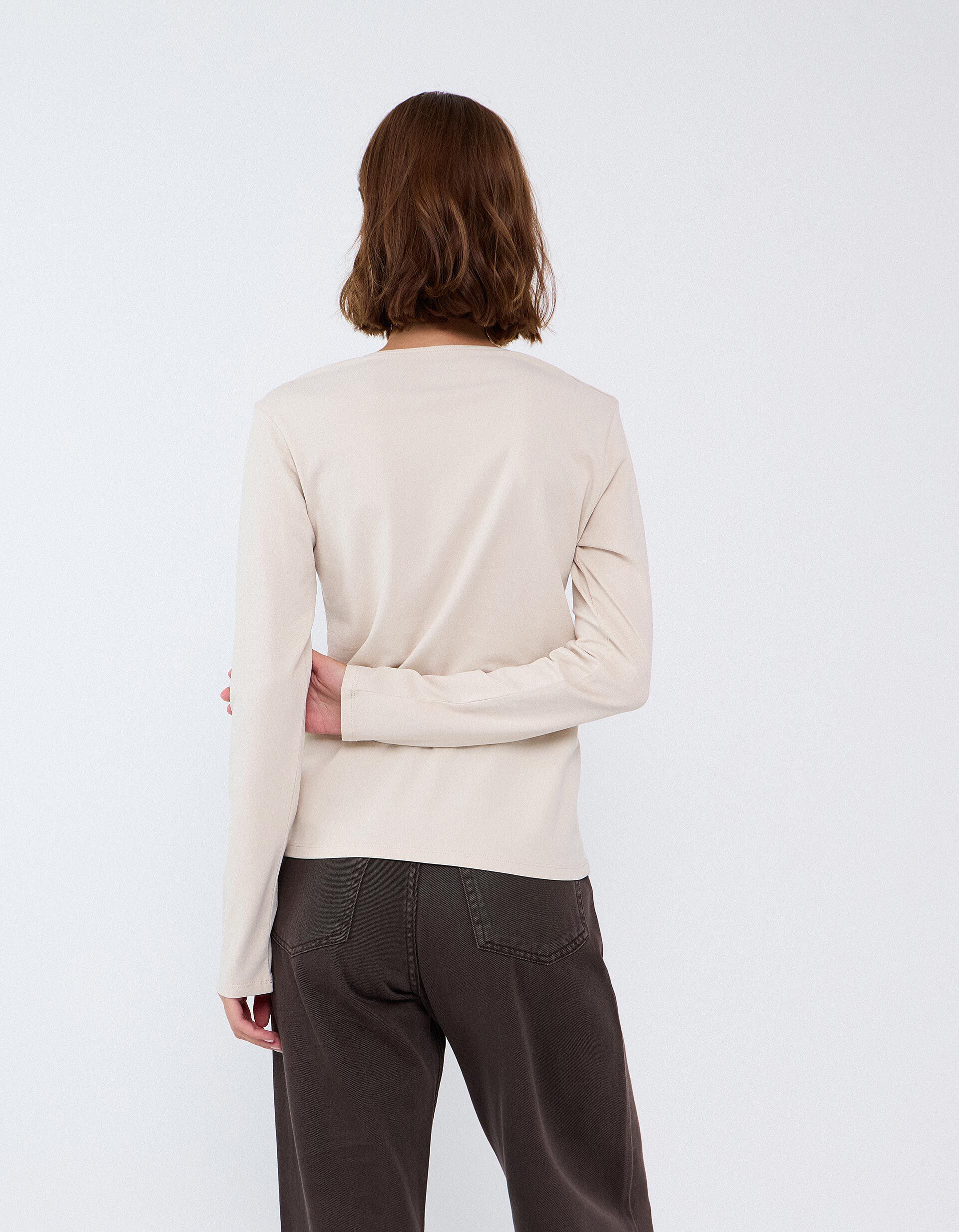 Comprar Online Camisola De Manga Comprida, Mulher, Bege Claro