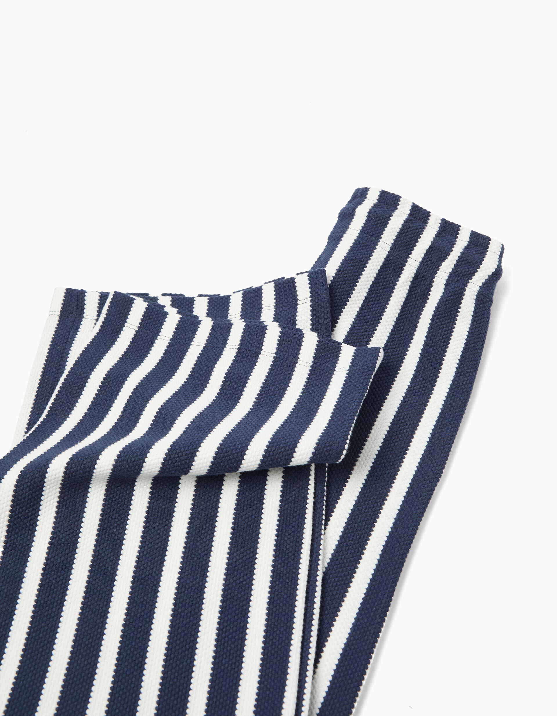 Comprar Online Cal&ccedil;as Riscas, Menina, Azul Escuro