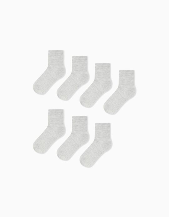 Comprar Online Pack 7 Pares de Meias, Criança, Cinzento Claro