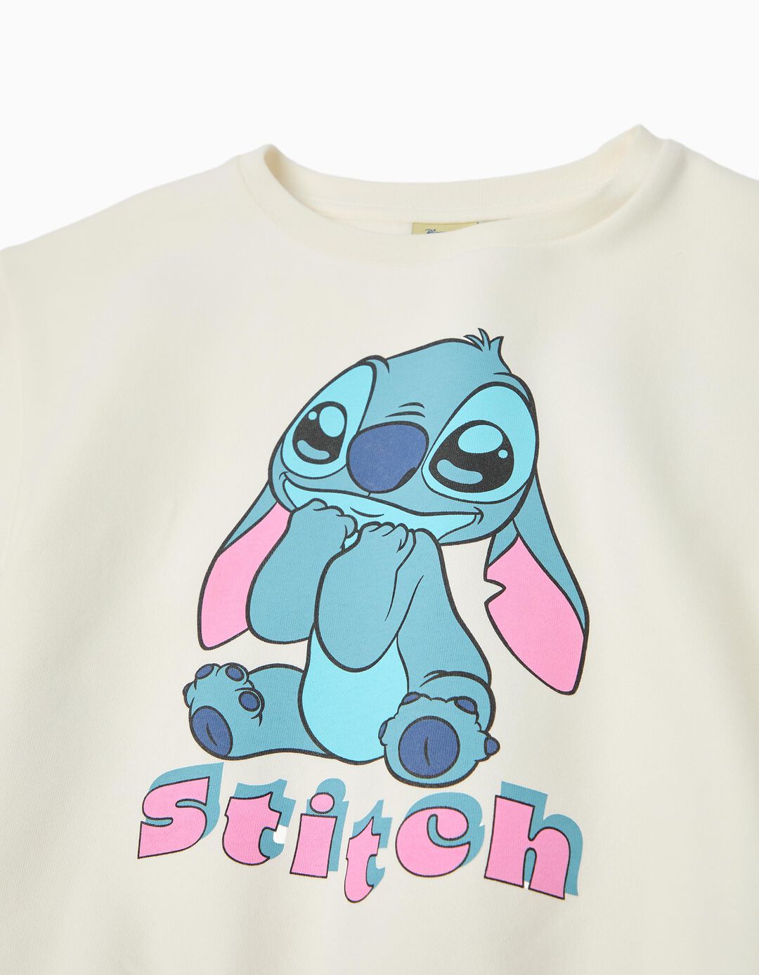 Sweatshirt de Felpa 'Stitch', Menina, Branco