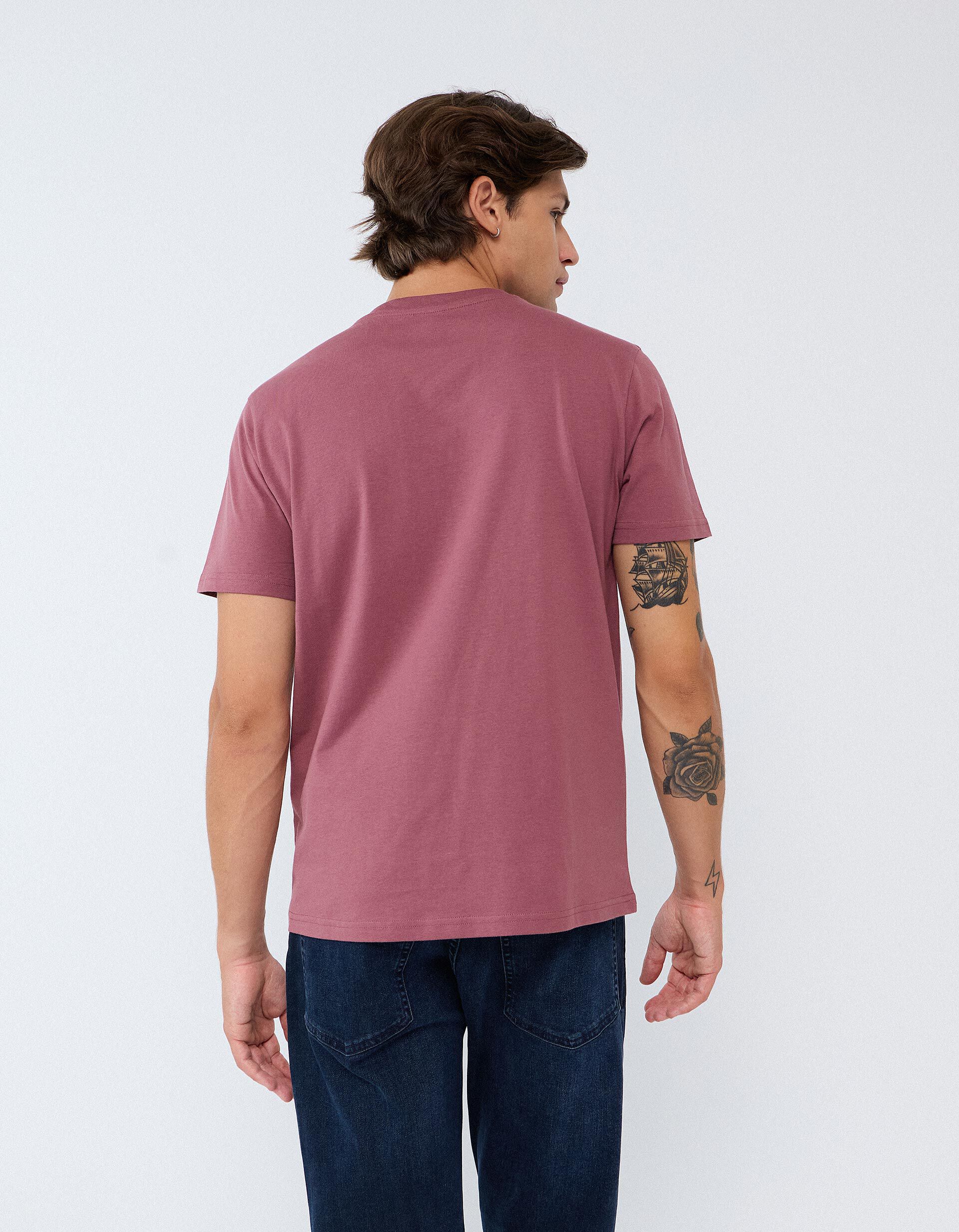 Comprar Online T-shirt Jersey Estampada, Homem, Rosa Escuro