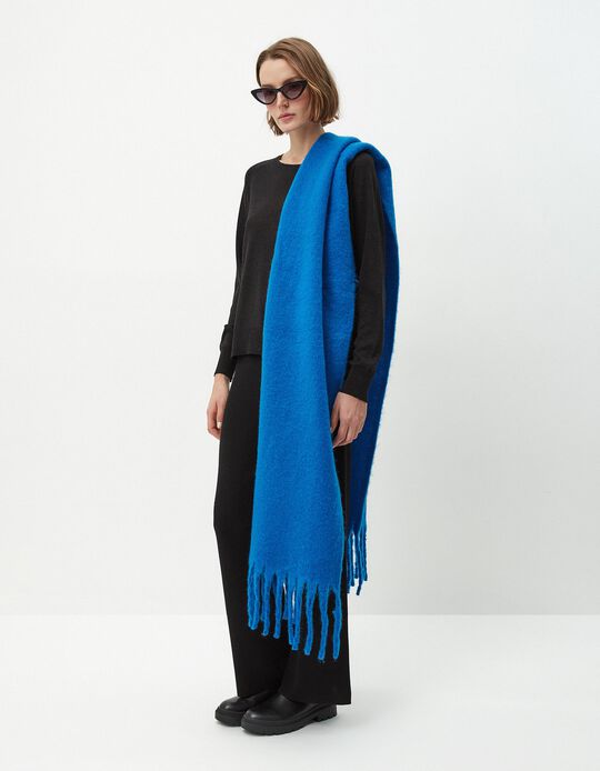 Comprar Online Cachecol Franjas, Mulher, Azul