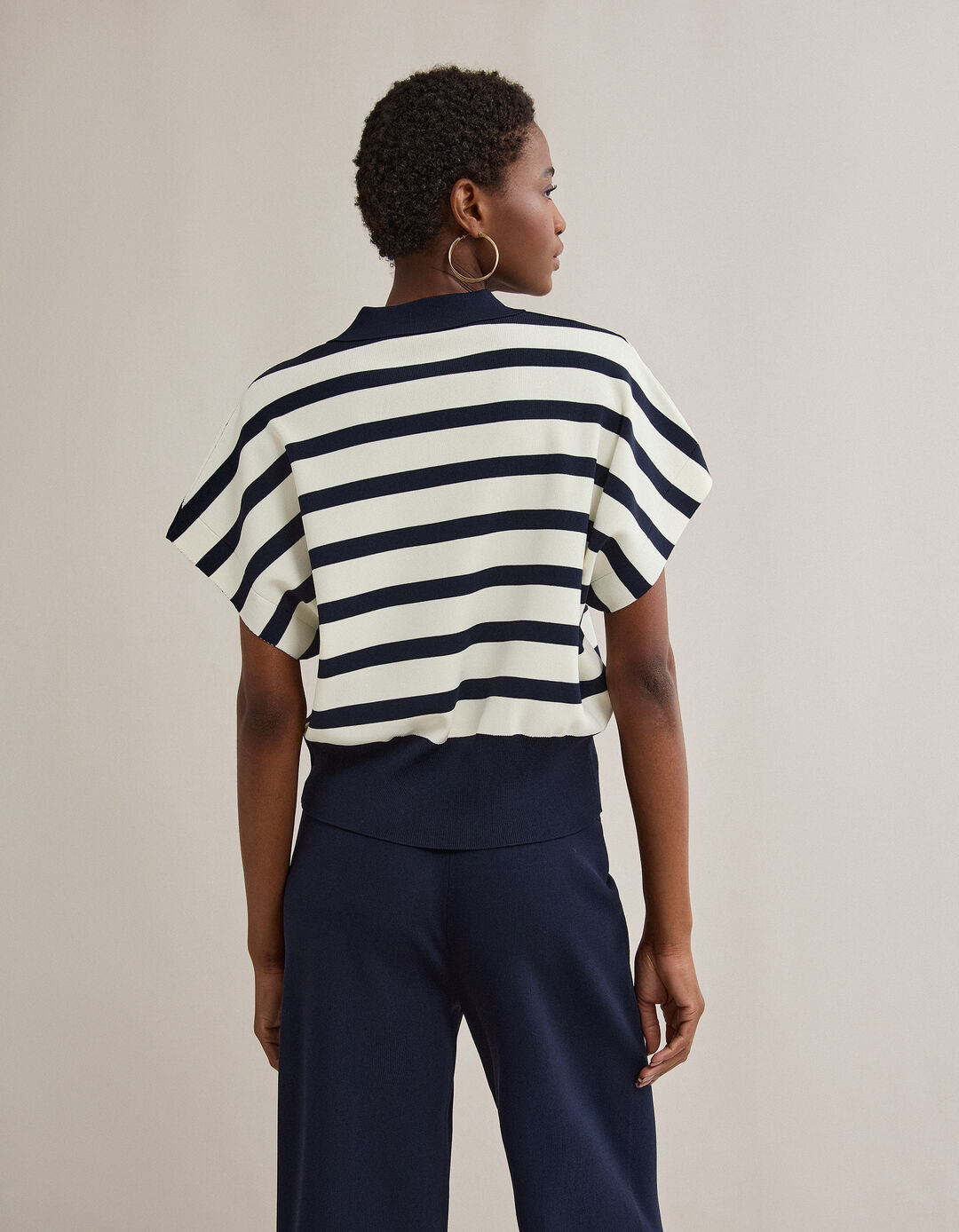 Polo de Malha, Mulher, Azul Escuro