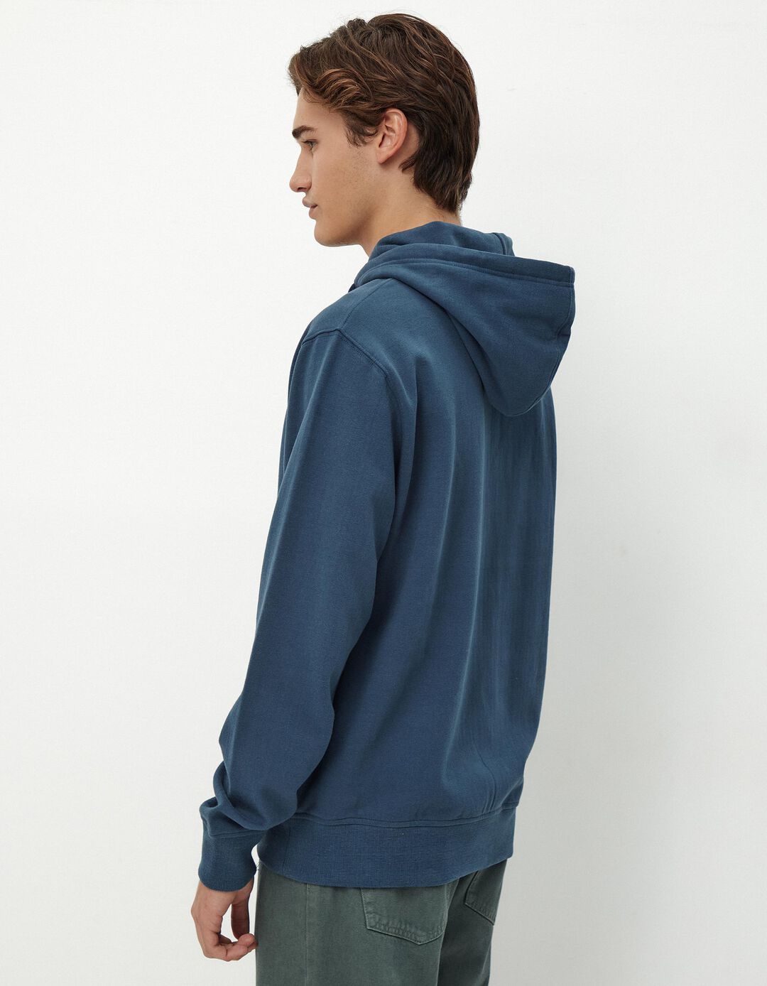 Sweatshirt de Felpa Capuz, Homem, Azul
