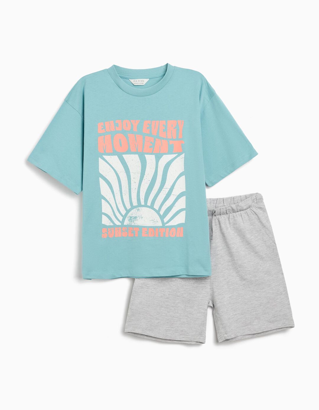 Conjunto T-Shirt e Calções, Menino, Azul Claro 