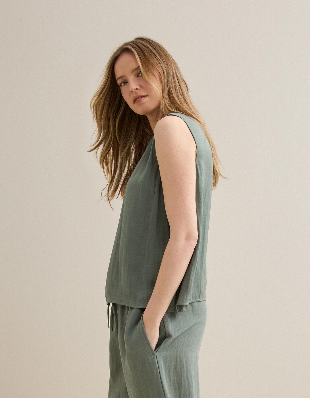 Blusa, Mulher, Verde Claro 