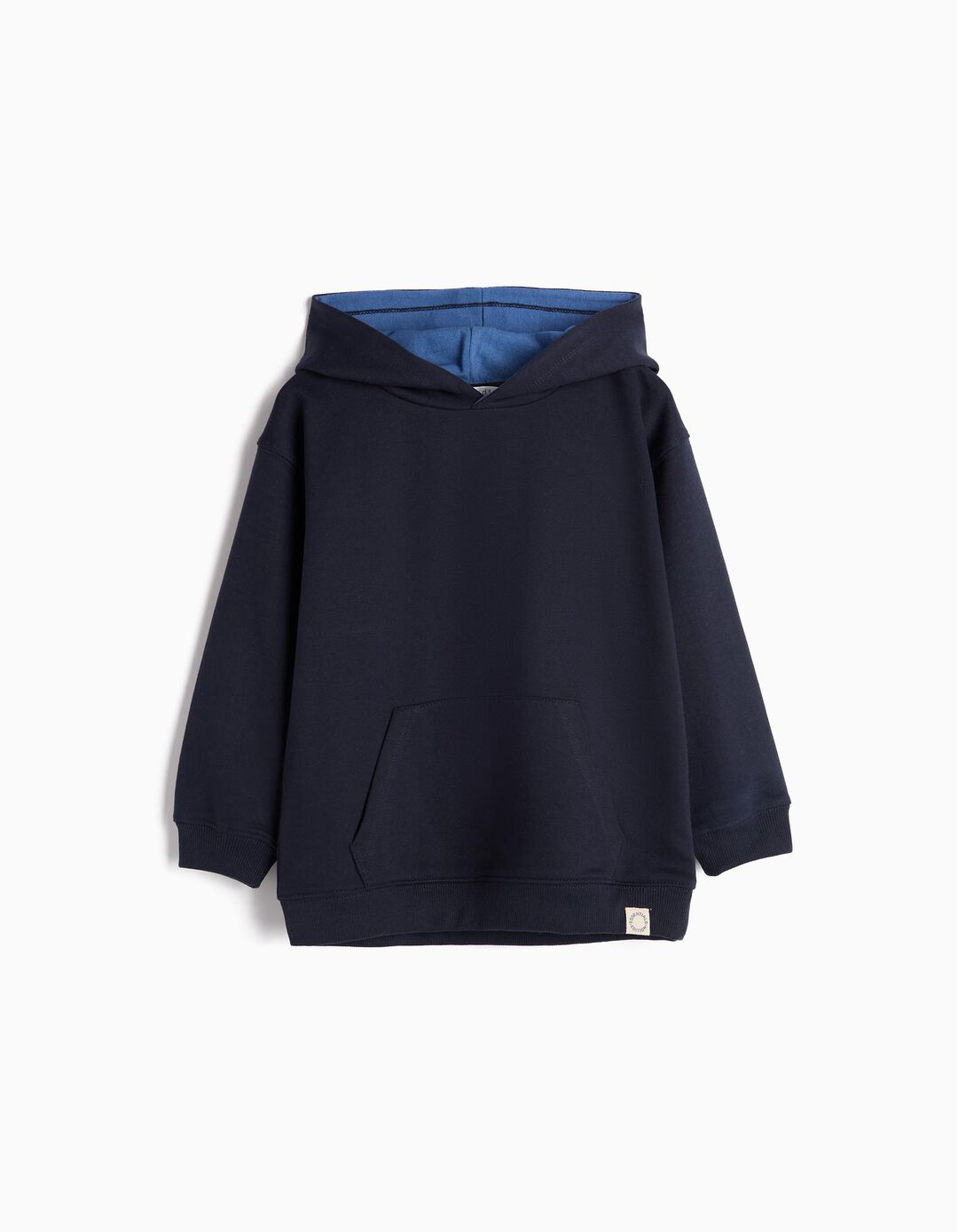 Sweatshirt com Capuz, Menino, Azul Escuro