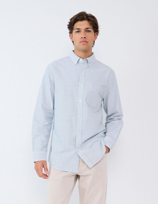 Comprar Online Camisa Oxford, Homem, Azul-Pastel
