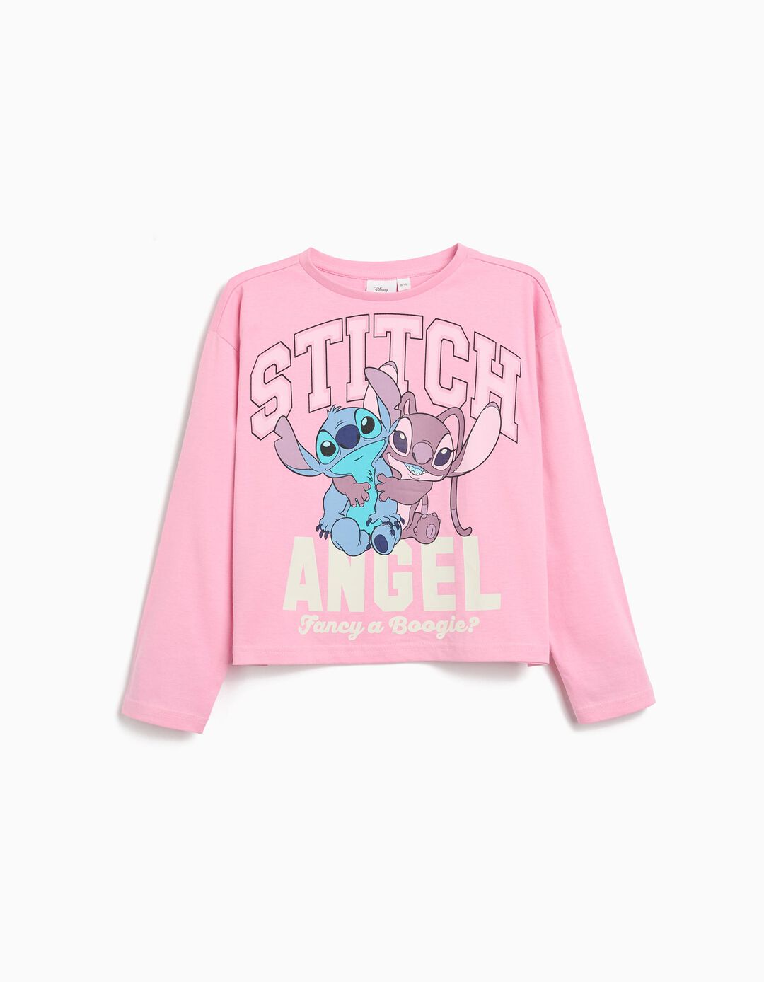 T-shirt de Manga Comprida 'Stitch', Menina, Rosa