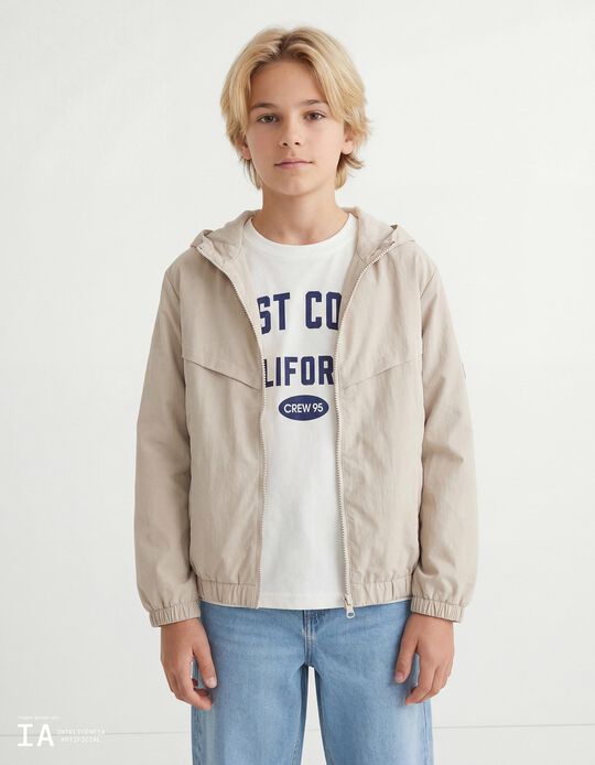 Comprar Online Parka com Capuz, Menino, Cinzento Claro