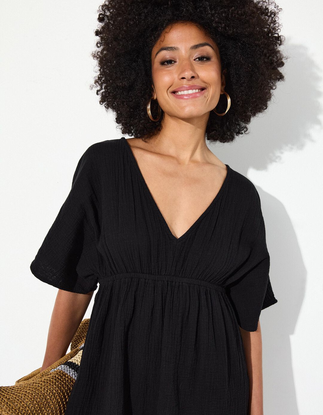 Vestido Kimono, Mulher, Preto