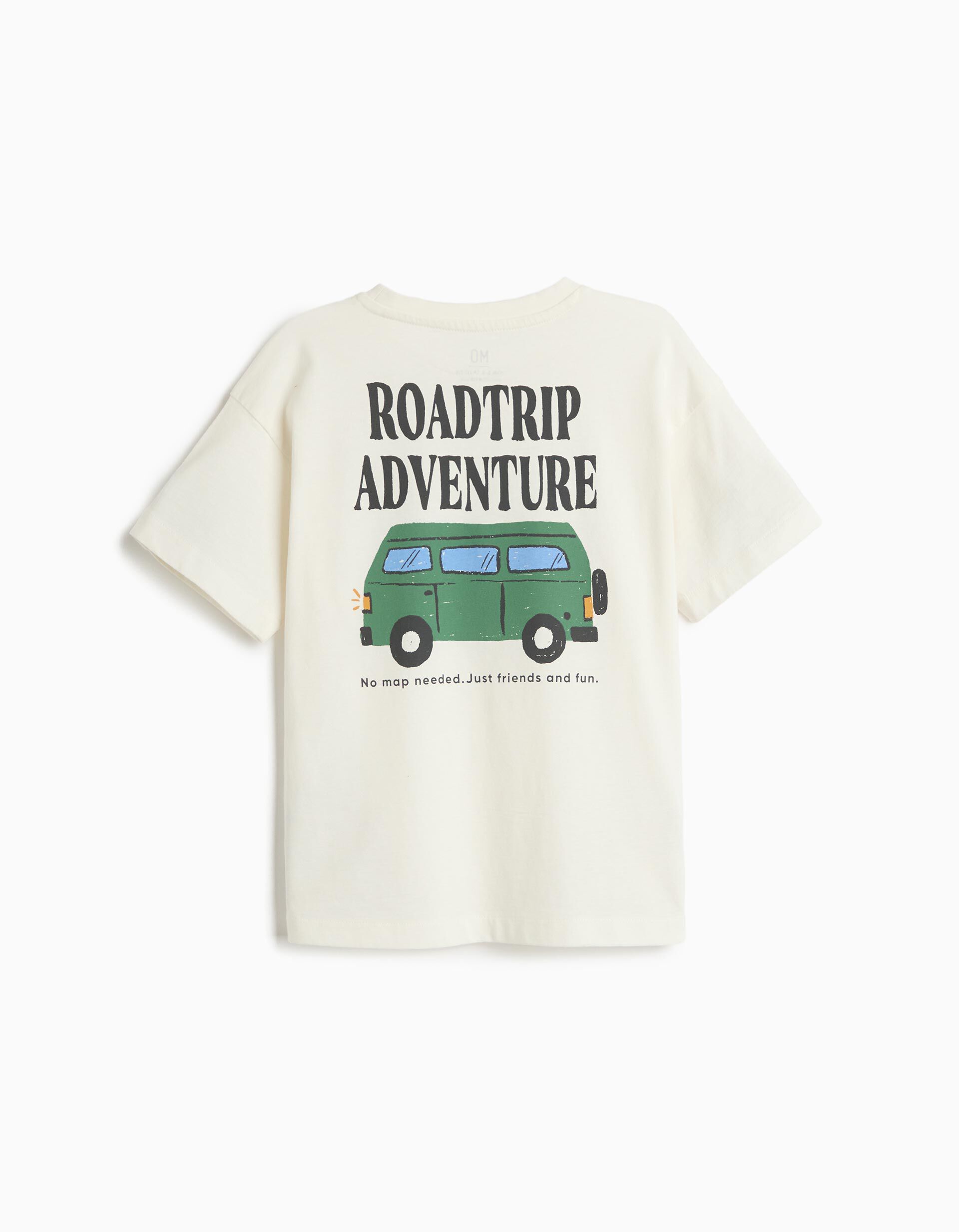 Comprar Online T-shirt com Bolso, Menino, Cru