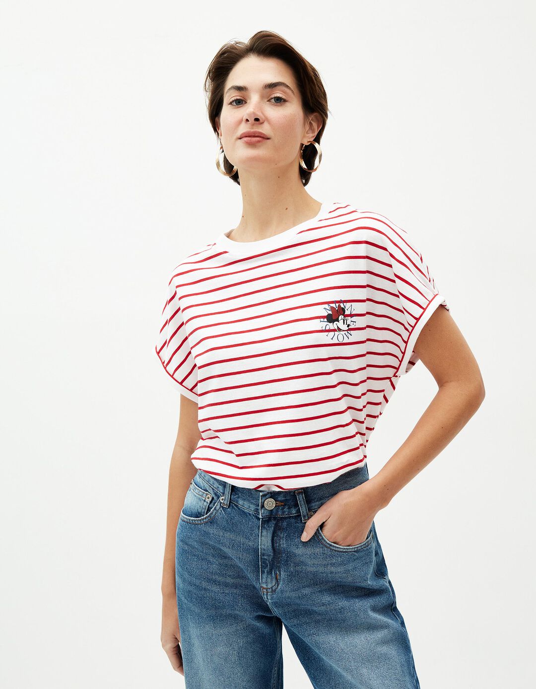 T-shirt Riscas 'Disney', Mulher, Vermelho