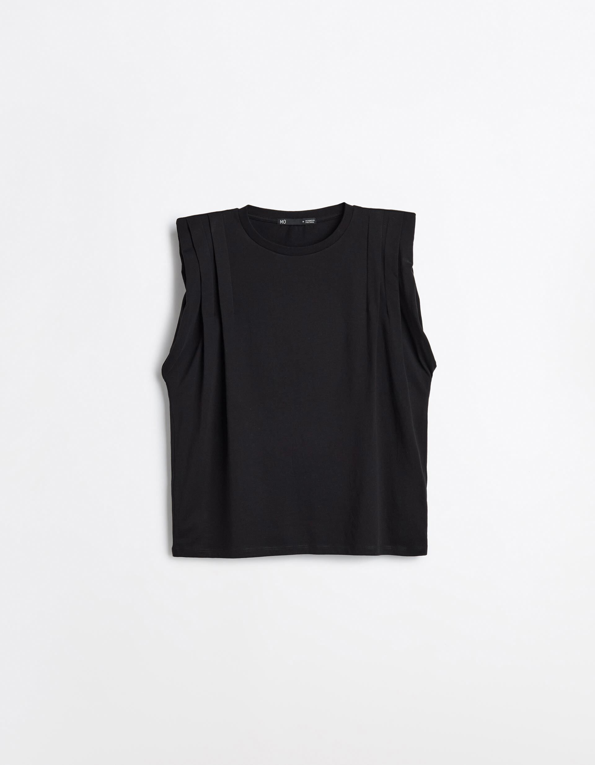 Comprar Online T-shirt Com Ombreiras, Mulher, Preto