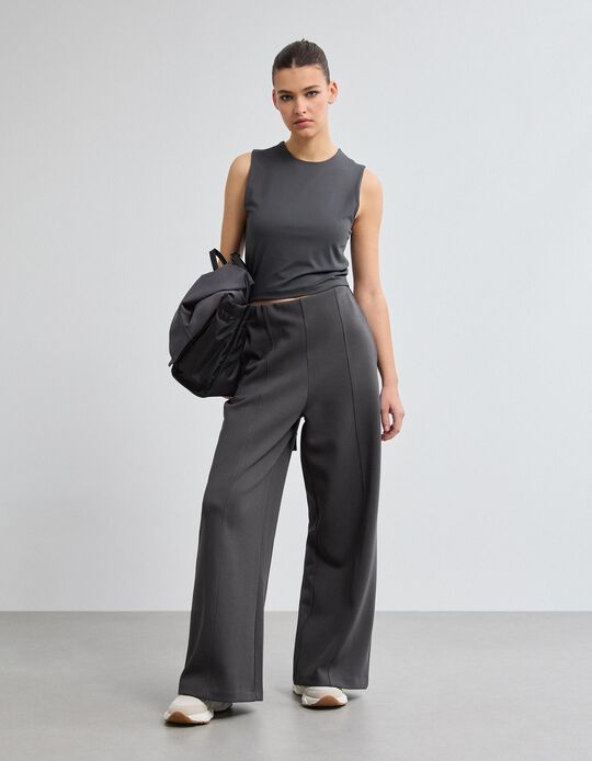 Comprar Online Cal&ccedil;as Piquet, Mulher, Cinzento