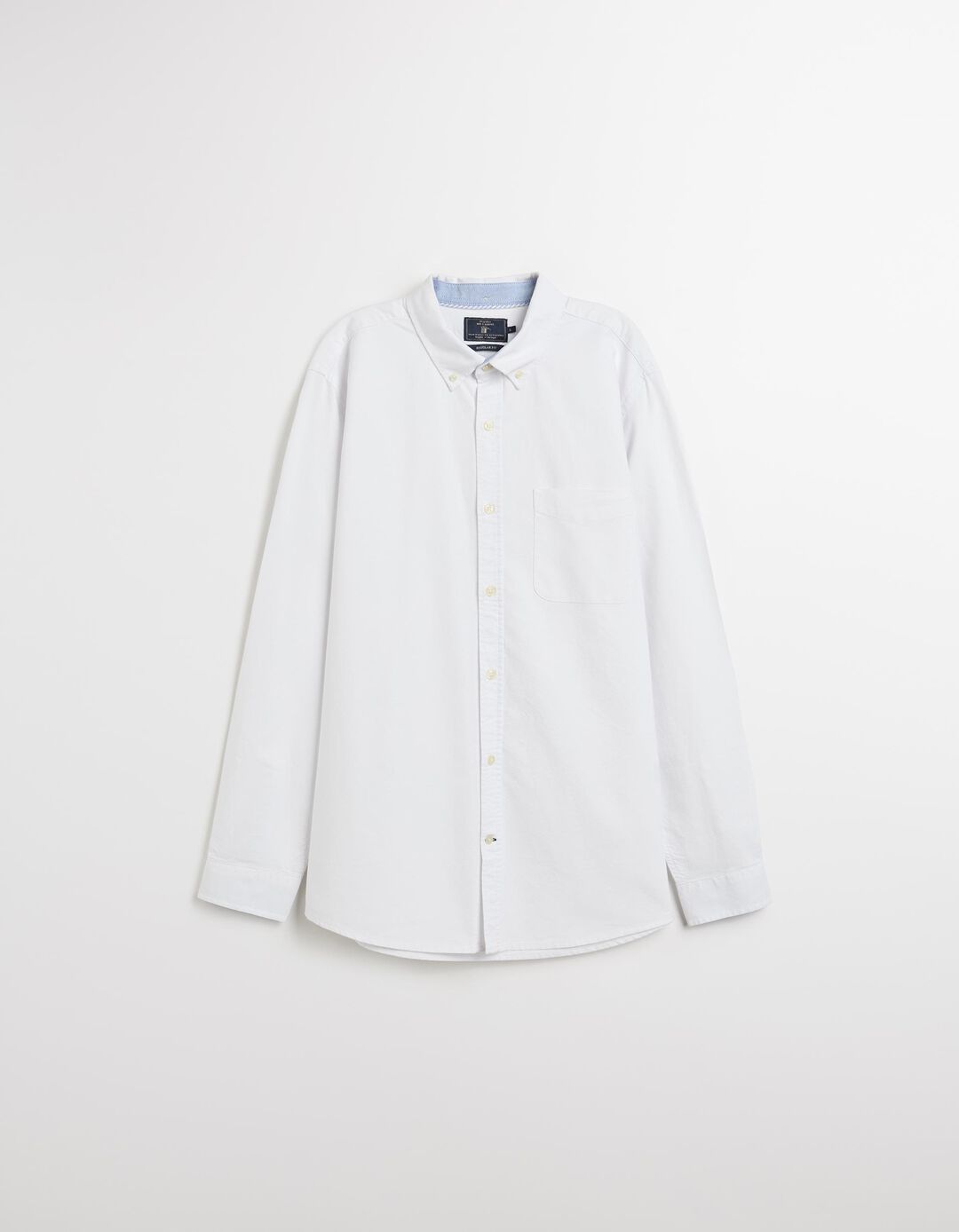 Camisa de Manga Comprida Oxford, Homem, Branco