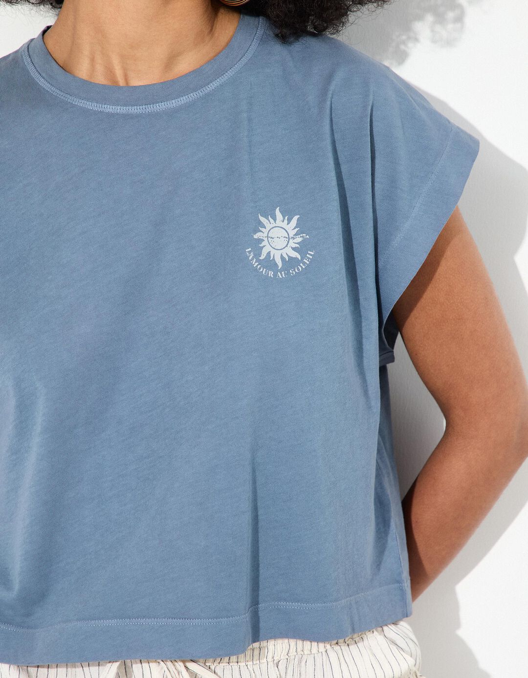 T-shirt, Mulher, Azul