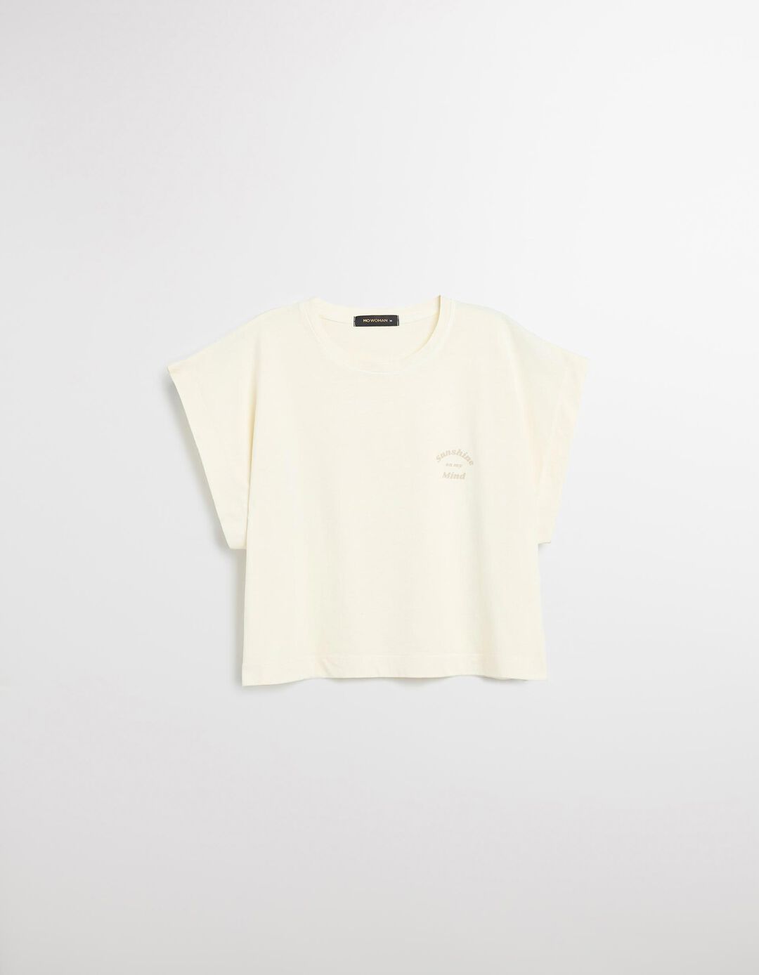 T-shirt, Mulher, Bege Claro 