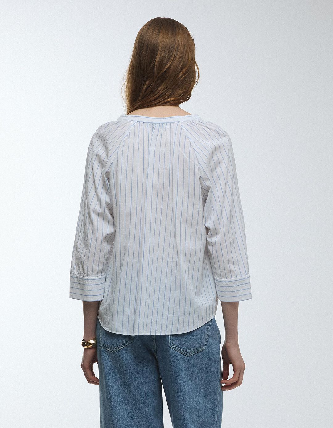 Blusa Riscas, Mulher, Branco