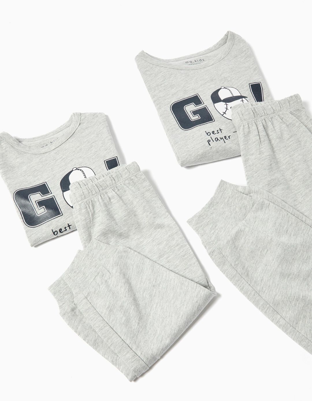 Pijama Jersey, Menino, Cinzento Claro
