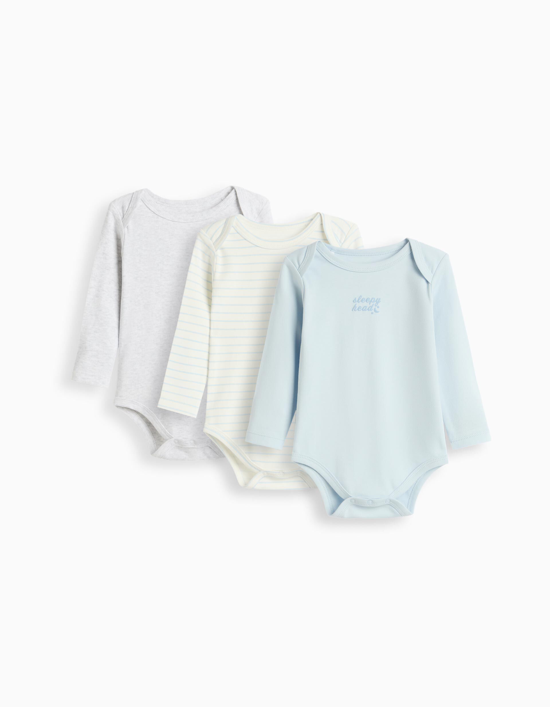 Comprar Online Pack 3 Bodies de Manga Comprida, Menino, Multicolor