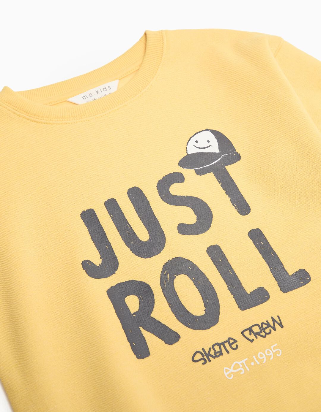 Sweatshirt de Felpa Estampado, Menino, Amarelo