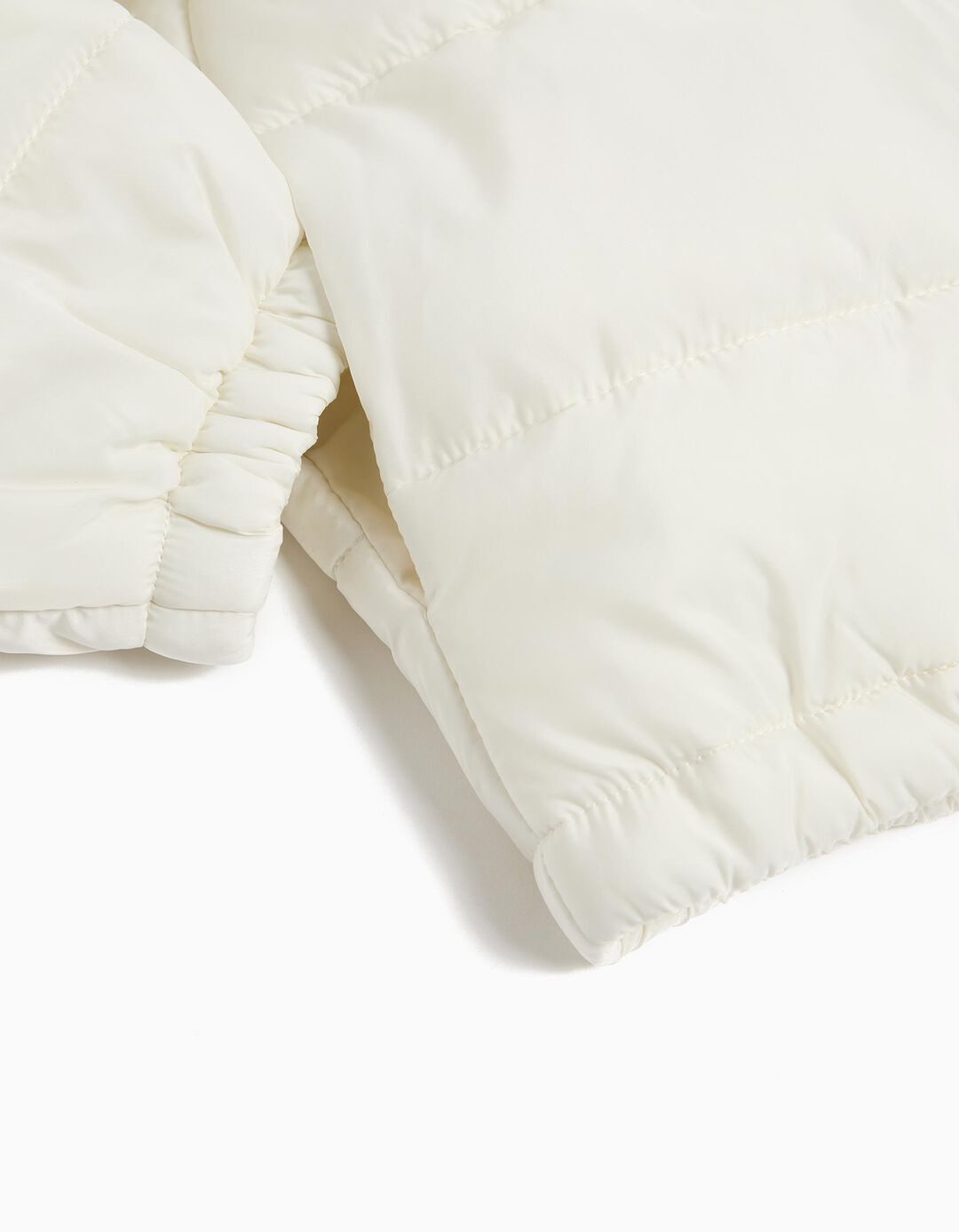 Casaco Acolchoado com Capuz, Menina, Branco