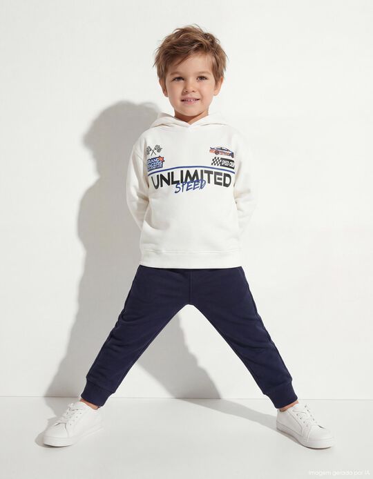 Comprar Online Sweatshirt com Capuz, Menino, Branco