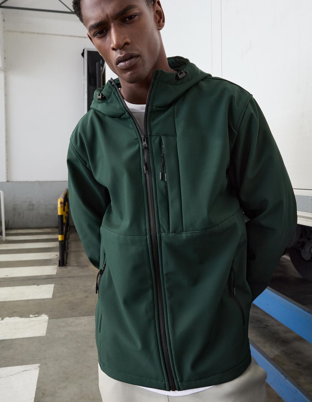 Parka com Capuz, Homem, Verde