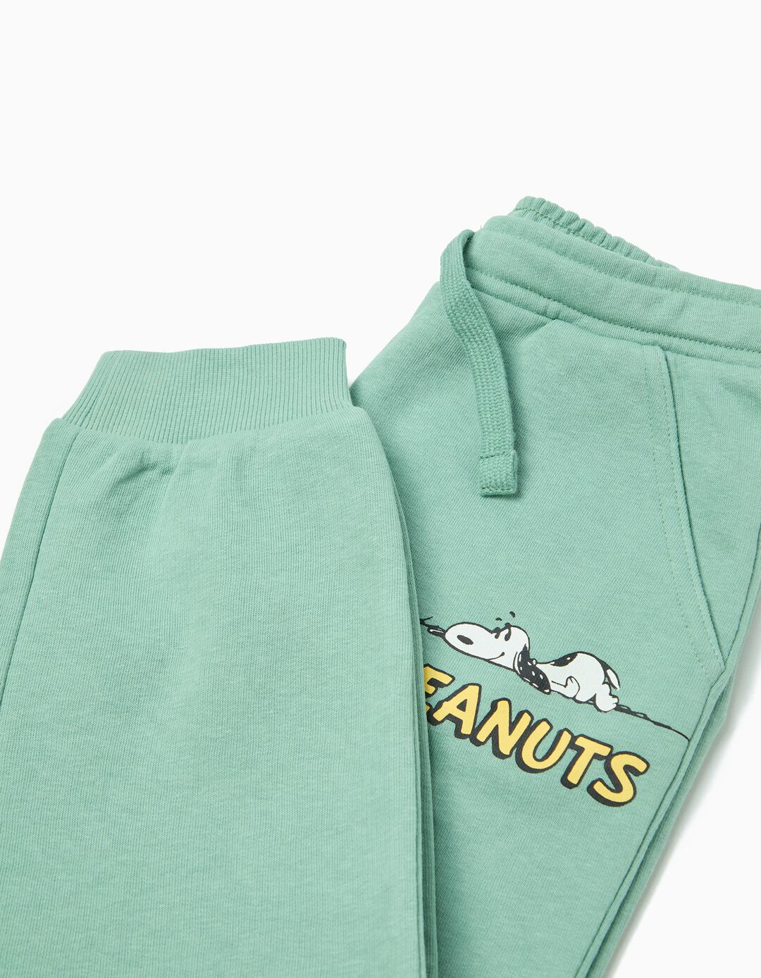 Cal&ccedil;as Jogging 'Snoopy', Menino, Verde Claro