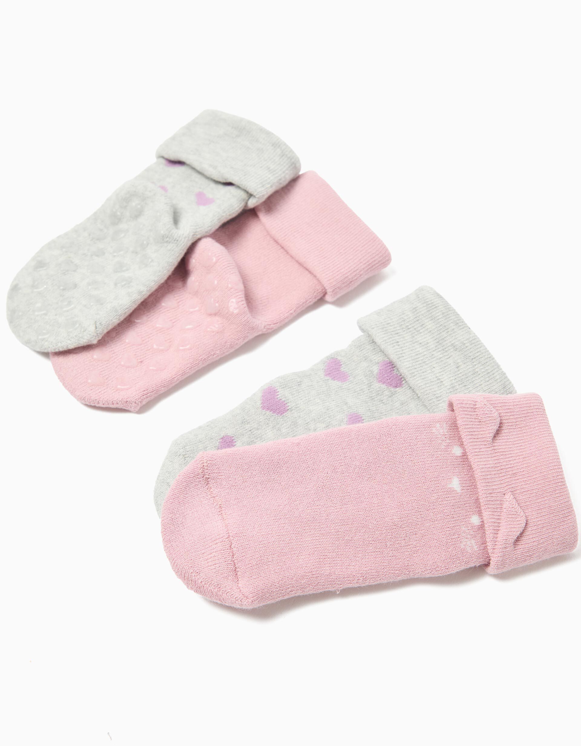 Comprar Online Pack 2 Pares de Meias Antiderrapante, Menina, Multicor