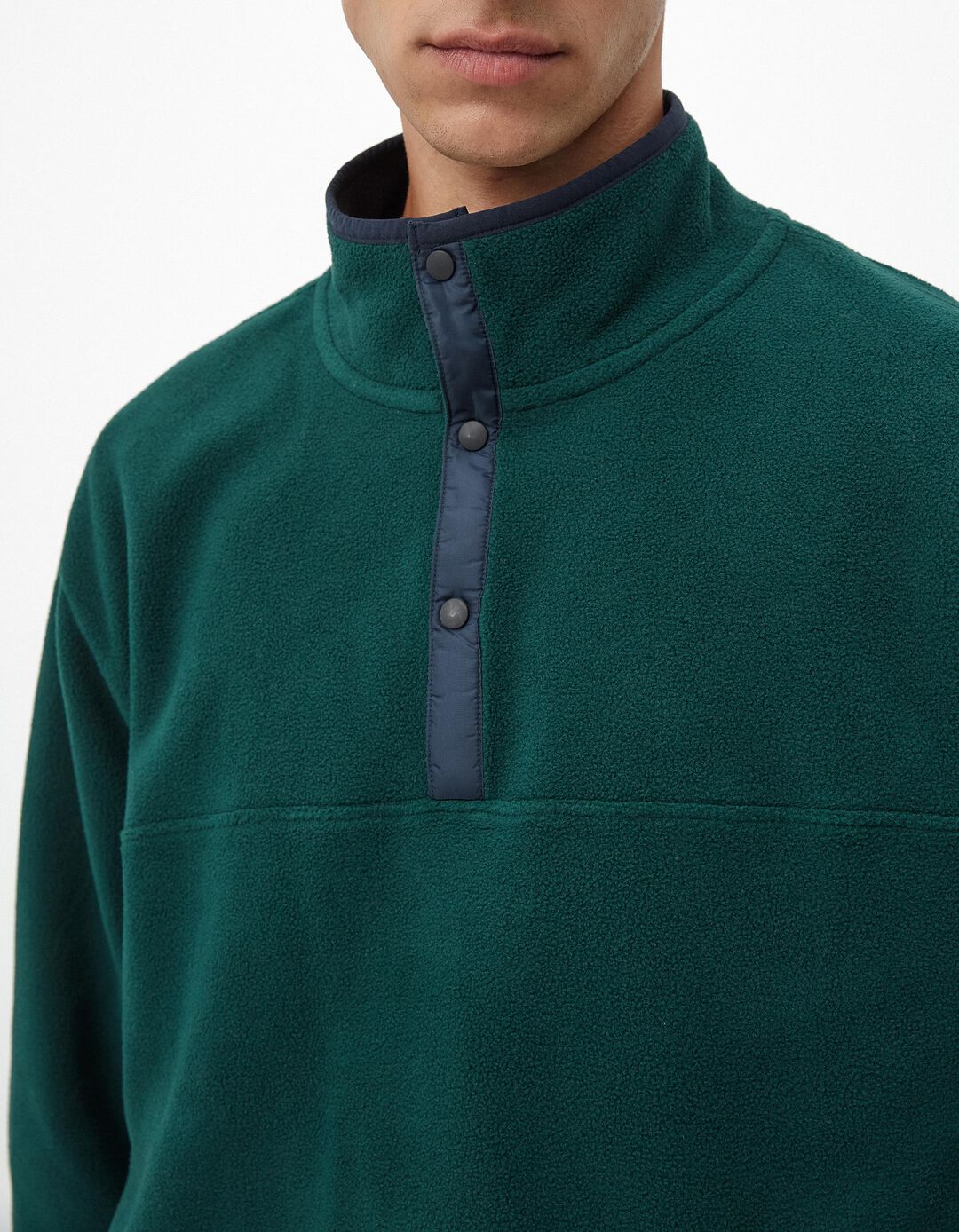 Sweatshirt Polar, Homem, Verde Escuro