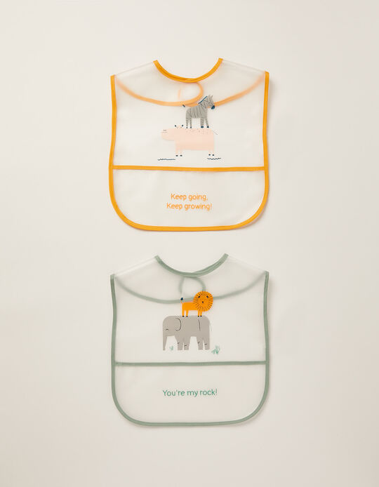 Comprar Online Pack 2 Babetes Impermeável Com Bolso Zy Baby Animais