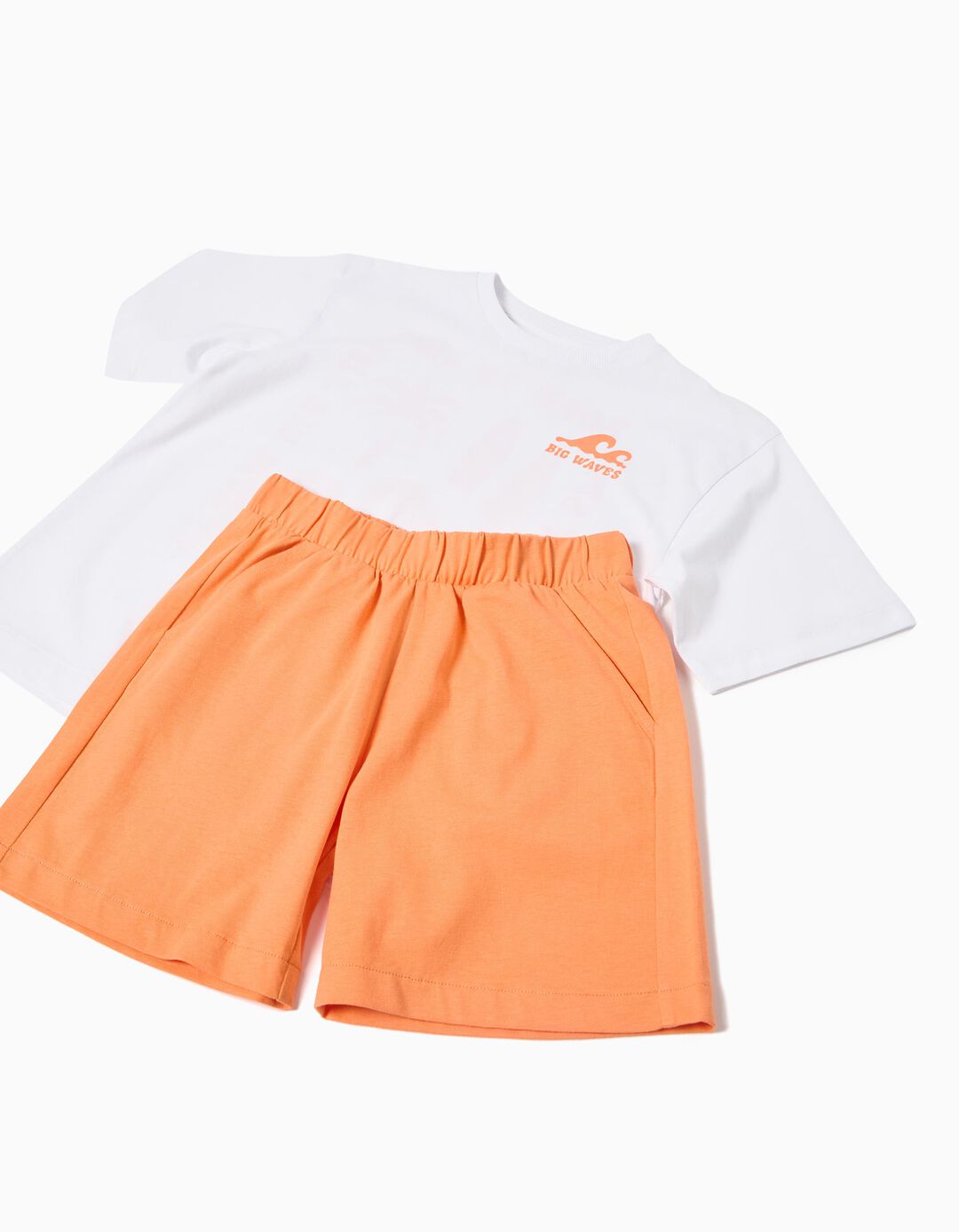 Conjunto T-shirt e Calções, Menino, Branco